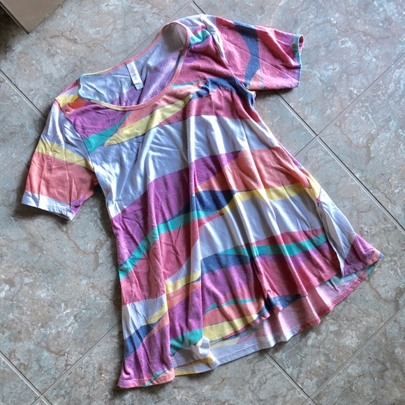 LuLaRoe Abstract Sherbet Swing Top - Picture 2 of 4